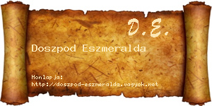 Doszpod Eszmeralda névjegykártya
